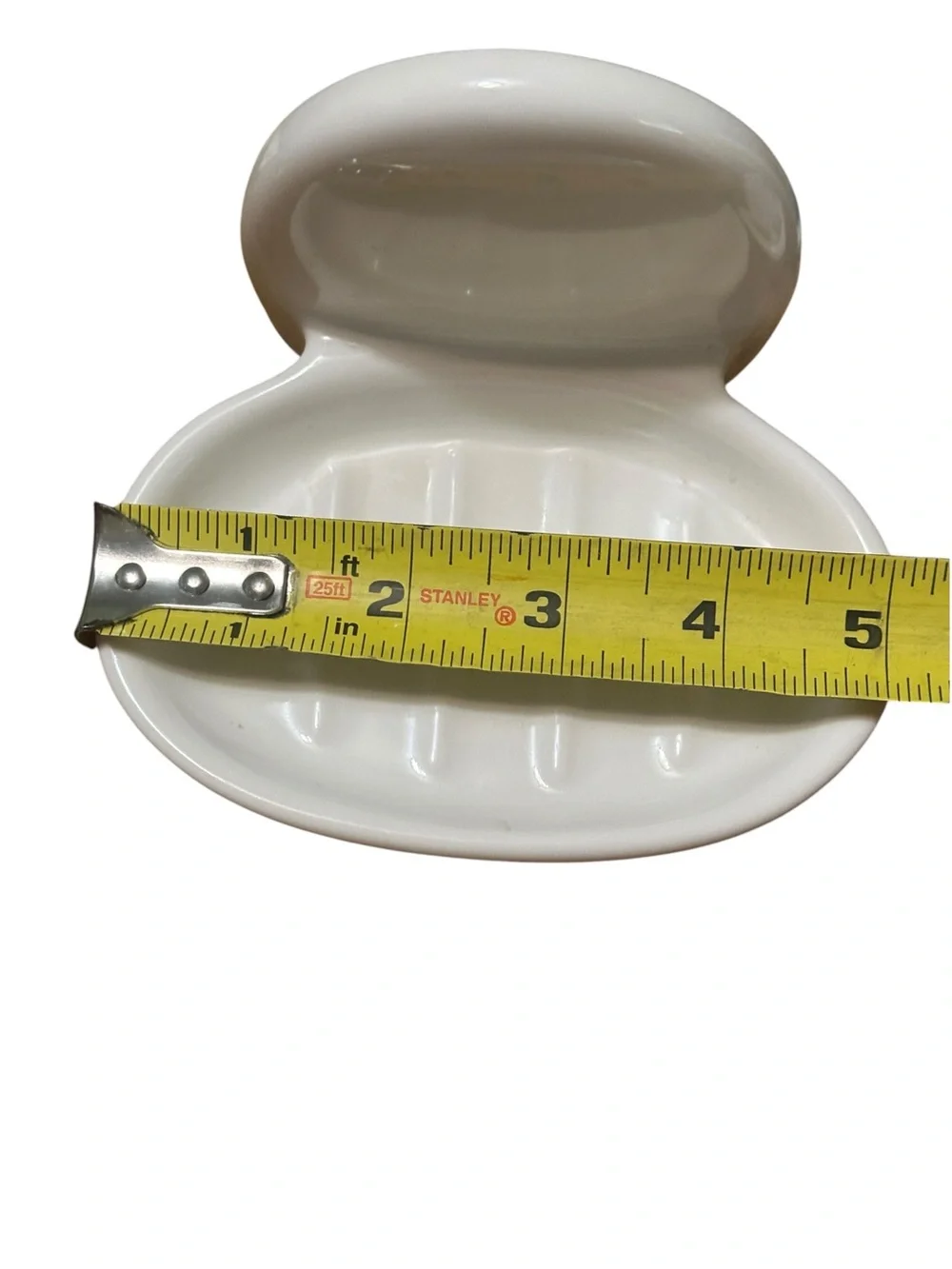 Vintage Ceramic Wall Mount Glossy Soap Dish Cup & Toothbrush Holder White Set